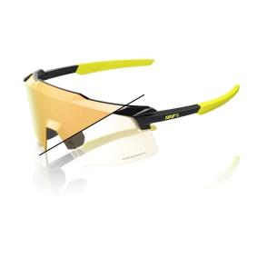 LENTES AEROCRAFT - Gloss Metallic Black - Gold Mirror Photochromic