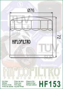 FILTRO ACEITE HIFLO DUCATI 350/1200 86/11 CAGIVA 350/650 ALAZZURRA 82/88 GILERA 125/150 ARCORE