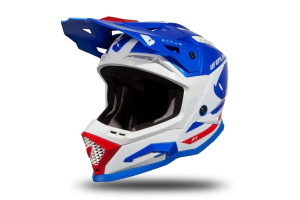 ECHUS AZUL, BLANCO Y ROJO BRILLANTE UFO