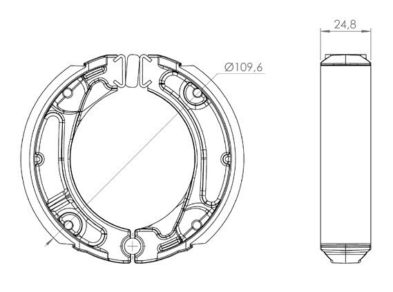 ZAPATA DE FRENO XR 150/190 CRF 230 WAVE 110 URBAN PRO DIAFRAG