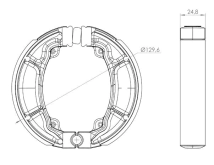ZAPATA DE FRENO TORNADO TWISTER TITAN CBX CG 150 URBAN PRO DIAFRAG