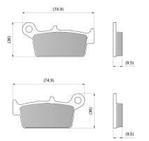 PASTILLA DE FRENO TRAS XR 250 A 600 DURA TECH DIAFRAG - FA131