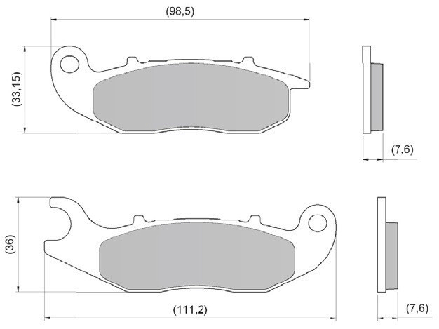 PASTILLA DE FRENO DEL PCX XTZ TENERE LANDER DURA TECH DIAFRAG - FA465/693