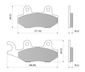 PRO TECH ROYAL CF BENELLI TRIUMPH (FA135) PASTILLA DE FRENO DIAFRAG