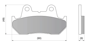 PRO TECH TRANSALP CBR CBX (FA069/2) PASTILLA DE FRENO DIAFRAG