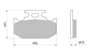 PRO TECH T TENERE TTR XTZ KLX (FA152) PASTILLA DE FRENO DIAFRAG