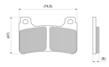 PASTILLA DE FRENO DEL CBR 600 1000 R PRO TECH RACING DIAFRAG - FA390