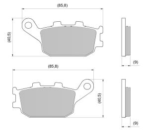 PASTILLA DE FRENO NINJA VERSYS V STORM MT FZ PRO TECH RACING DIAFRAG - FA174