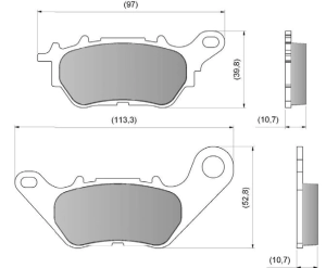 PRO TECH T YZF R3 MT-03 (FA662) PASTILLA DE FRENO DIAFRAG