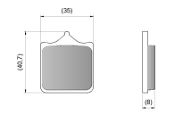 PASTILLA DE FRENO DEL BMW S 1000 R RR PRO TECH RACING DIAFRAG - FA604/4HH