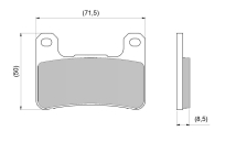 PASTILLA DE FRENO DEL VERSYS NINJA ZX-10R GSX V-STORM DURA TECH DIAFRAG - FA379