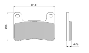 PASTILLA DE FRENO DEL VERSYS NINJA ZX-10R GSX V-STORM DURA TECH DIAFRAG - FA379