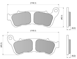 PRO TECH D TWISTER TRANSALP HORNET (FA388) PASTILLA DE FRENO DIAFRAG
