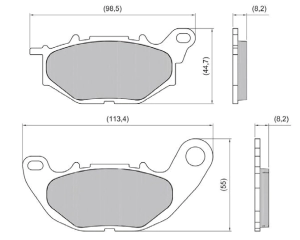 PRO TECH D MT-03 (FA663) PASTILLA DE FRENO DIAFRAG