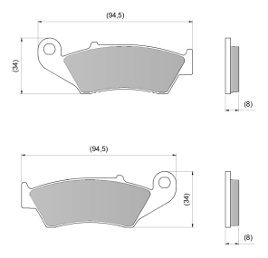 PASTILLA DE FRENO DEL CR KX DR/RM WR/YZ RR EC/MC XTRAIL CERAMIC DIAFRAG - FA185