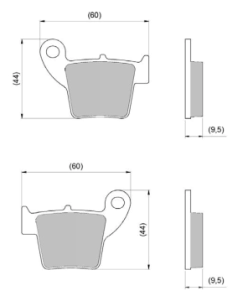 PASTILLA DE FRENO TRAS CRF XTRAIL CERAMIC DIAFRAG - FA346
