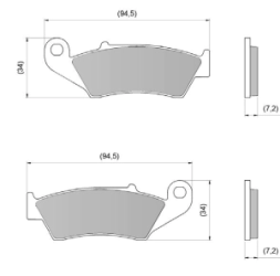 XTRAIL CERAMIC D BETA GAS HONDA KAWA YAM SUZ (FA185) PASTILLA DE FRENO DIAFRAG