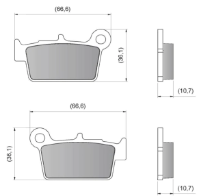 PASTILLA DE FRENO TRAS BETA GAS GAS SUZ YAM XTRAIL CERAMIC DIAFRAG - FA367