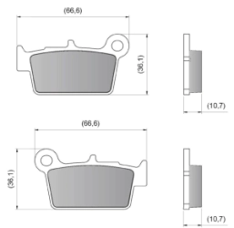 XTRAIL CERAMIC T BETA GAS GAS SUZ YAM (FA367) PASTILLA DE FRENO DIAFRAG
