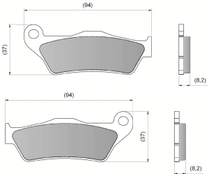 XTRAIL CERAMIC D EXC/SX FC/FE/TC/TE EC/MC (FA181) PASTILLA DE FRENO DIAFRAG