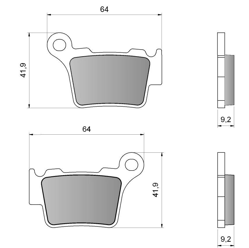 PASTILLA DE FRENO TRAS KTM HUSQ GAS GAS XTRAIL CERAMIC DIAFRAG - FA368