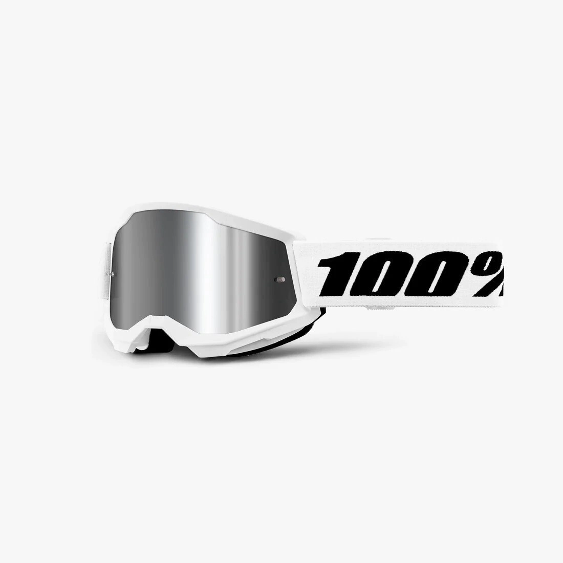 STRATA 2 Moto/MTB White - Mirror Silver Lens