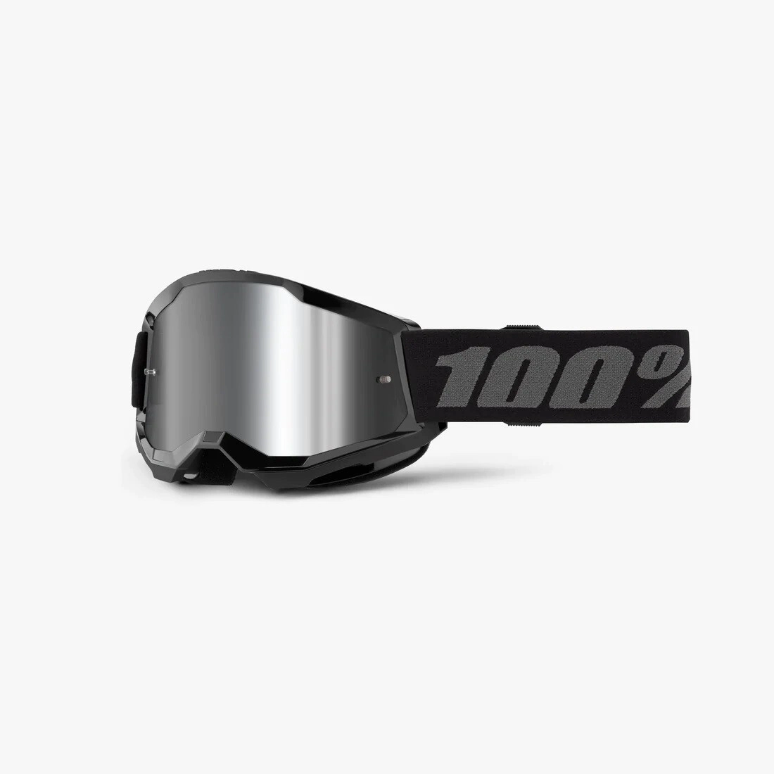 STRATA 2 Youth-Ni�o Moto/MTB Black - Mirror Silver
