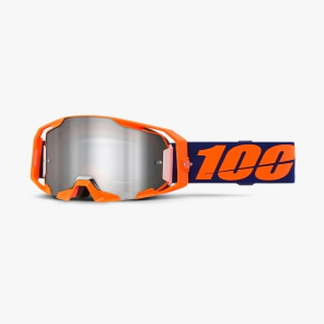 ARMATIC Moto/MTB Neon Orange - Mirror Silver Flash Lens