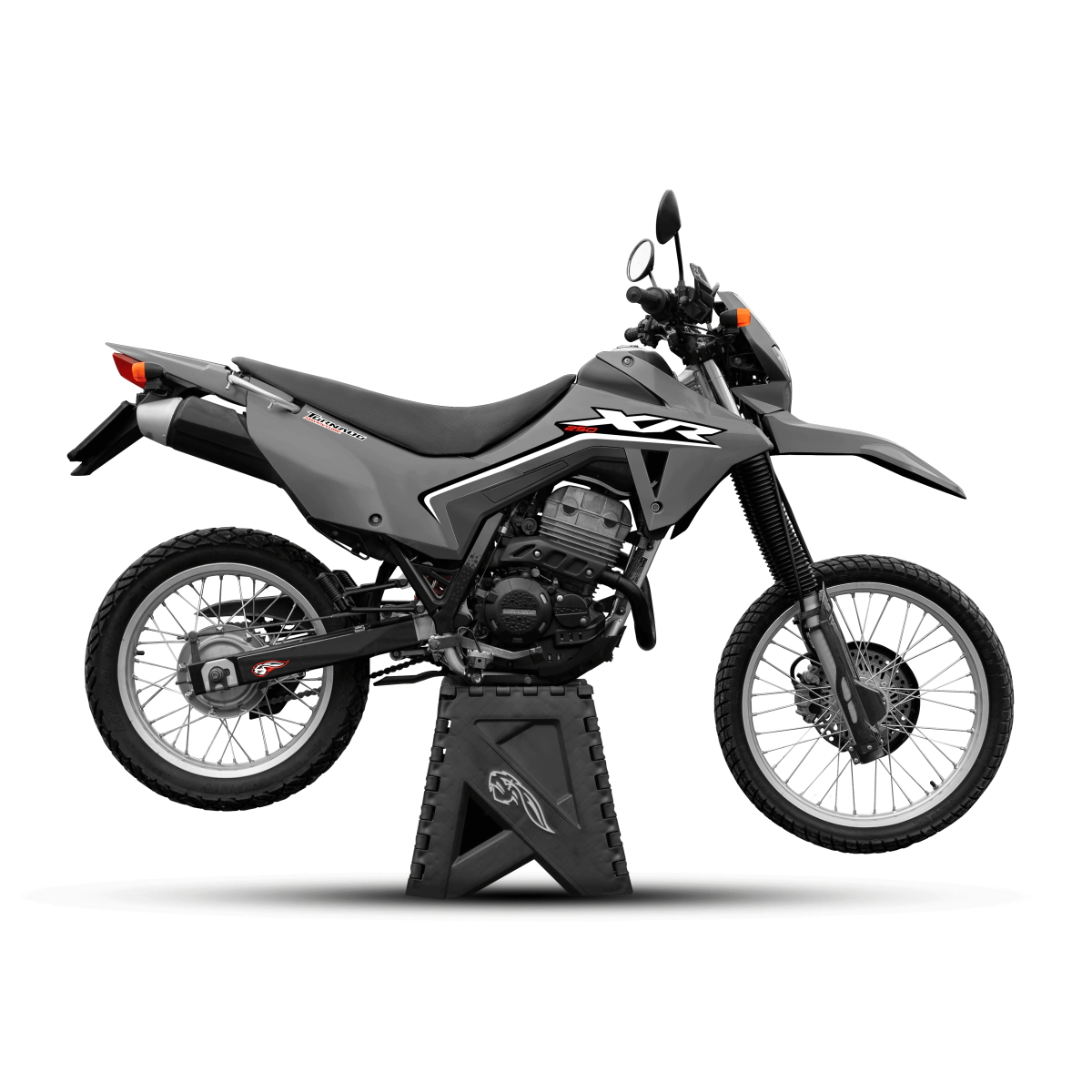 KIT PLASTICOS ADVENTURE P/TORNADO 250 GRIS C/ FARO Y CALCOMANIAS AMX SIMIL TORNADO 300