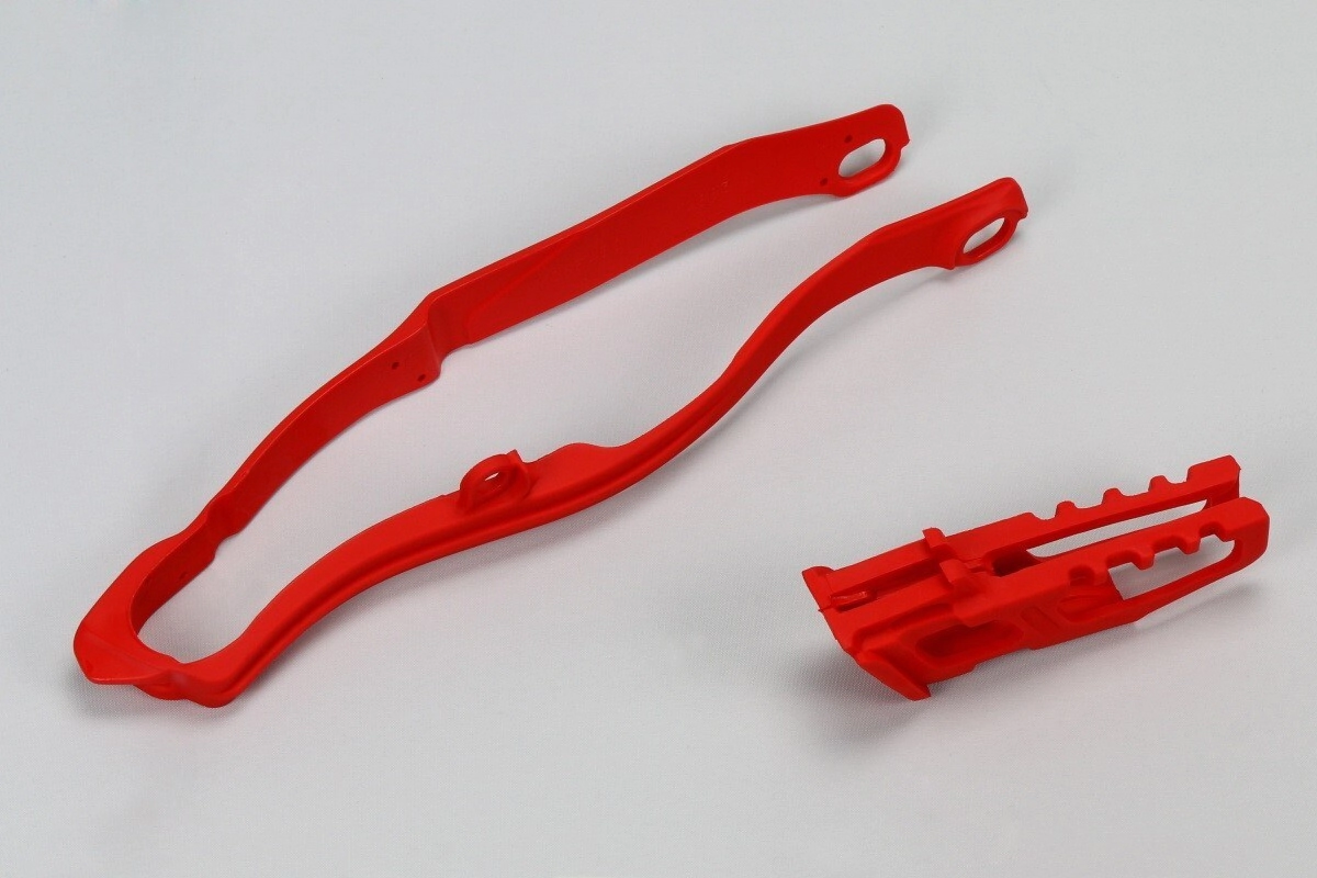 GUIA CADENA + DESLIZADOR HONDA CRF 250R 14/17 CRF 450R 13/16 UFO ROJO