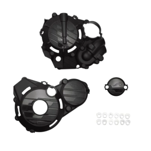 TAPA MOTOR EMBRAGUE KLX 300R 24/25�NEGRO�AMX