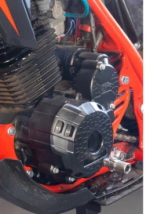 TAPA MOTOR EMBRAGUE XR190 / XRE190 / BROS160 / CG160 NEGRO AMX