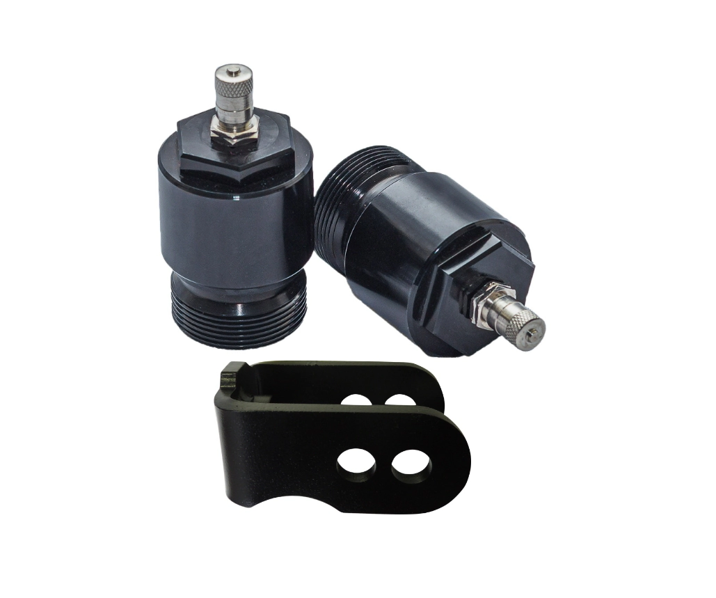 ALARGADOR SUSPENSION DEL C/ ALIVIADOR + TRAS CRF250F/TORNADO/XRE 300/FALCON - KIT - NEGRO ANODIZADO