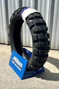 Z Stand Exhibidor Mitas AZUL - Soporte para Cubiertas MITAS