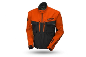 CHAQUETA CON PROTECCIONES Y MANGAS REMOVIBLES UFO TAIGA NARANJA
