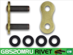 CADENA RK 520MRUx120 ULTRA LIVIANA RACING UW RING DORADA REMACHE