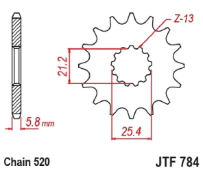 PI�ON JT TRK 702 23/24 CF 300 A 700 MT/NK/CL/SR