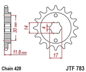 PI�ON JT BN 125 BENELLI 17/24