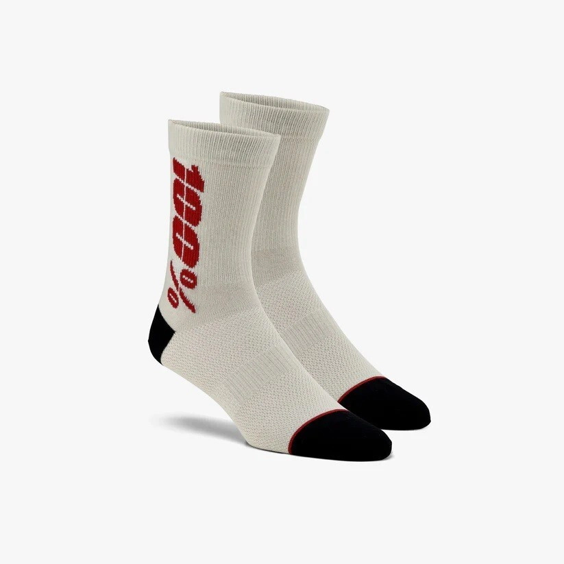 MEDIA RYTHYM Merino Wool Performance Socks Silver/Cherry - L/XL 100%