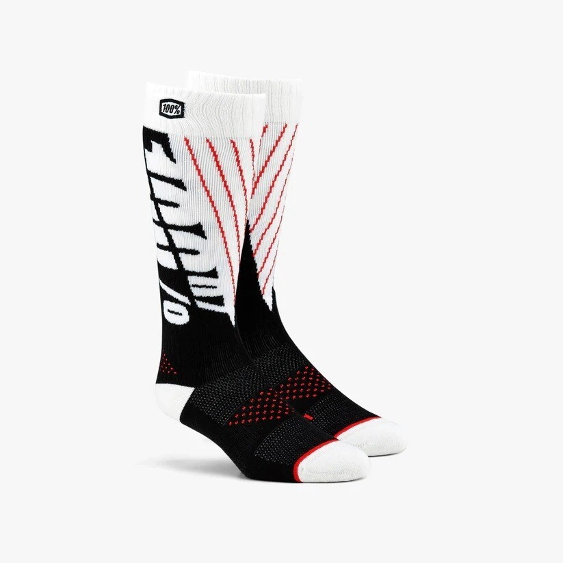 MEDIA TORQUE Thick Comfort MX Sock Black/White - S/M 100%