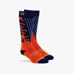 MEDIA TORQUE Thick Comfort MX Sock Navy/Orange - 100%