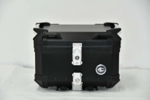 TOP CASE ALU 32L MINI FULL BLACK COOCASE ALUMINIO 1,5mm + DIVISOR Y ELASTICOS