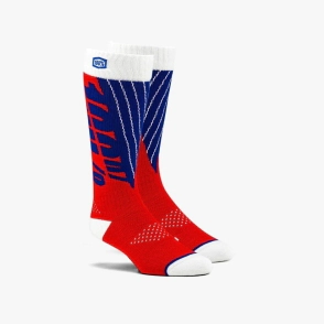 MEDIA TORQUE Thick Comfort MX Sock Red/Blue - 100%