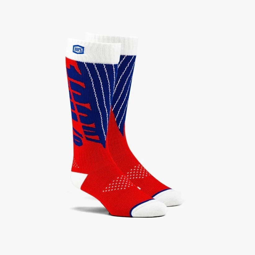 MEDIA TORQUE Thick Comfort MX Sock Red/Blue - L/XL 100%