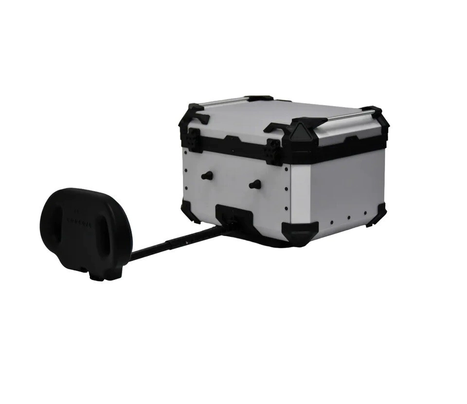 TOP CASE ALU 45L RESPALDAR EXTENSIBLE SILVER COOCASE ALUMINIO + DIVISOR Y ELASTICOS