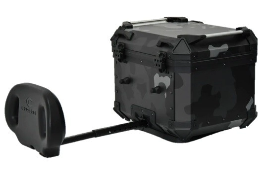 TOP CASE ALU 45L RESPALDAR EXTENSIBLE DARK CAMO COOCASE ALUMINIO 1,5mm + DIVISOR Y ELASTICOS