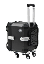 TOP CASE ALU 48L VALIJA Y RUEDAS EXTRAIBLES COOCASE ALUMINIO 1,5mm + DIVISOR Y ELA