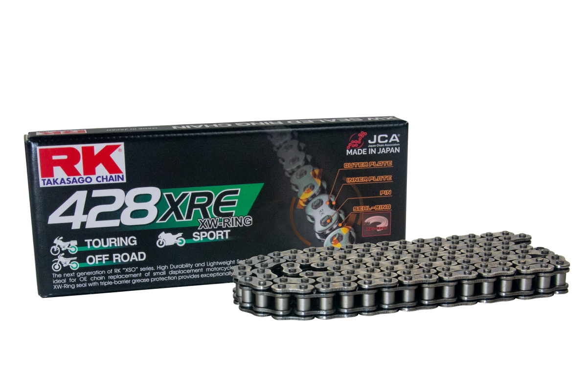 CADENA RK 428XREx130 (XSO PRO) TOURING XW RING OFF ROAD Y SPORT CLIP