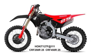 KIT PLASTICOS FULL CRF 250R/450R 2025 UFO OEM NEGRO/ROJO