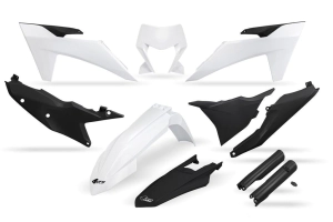 KIT PLASTICOS FULL EXC/F 24/25 CON FARO UFO BLANCO